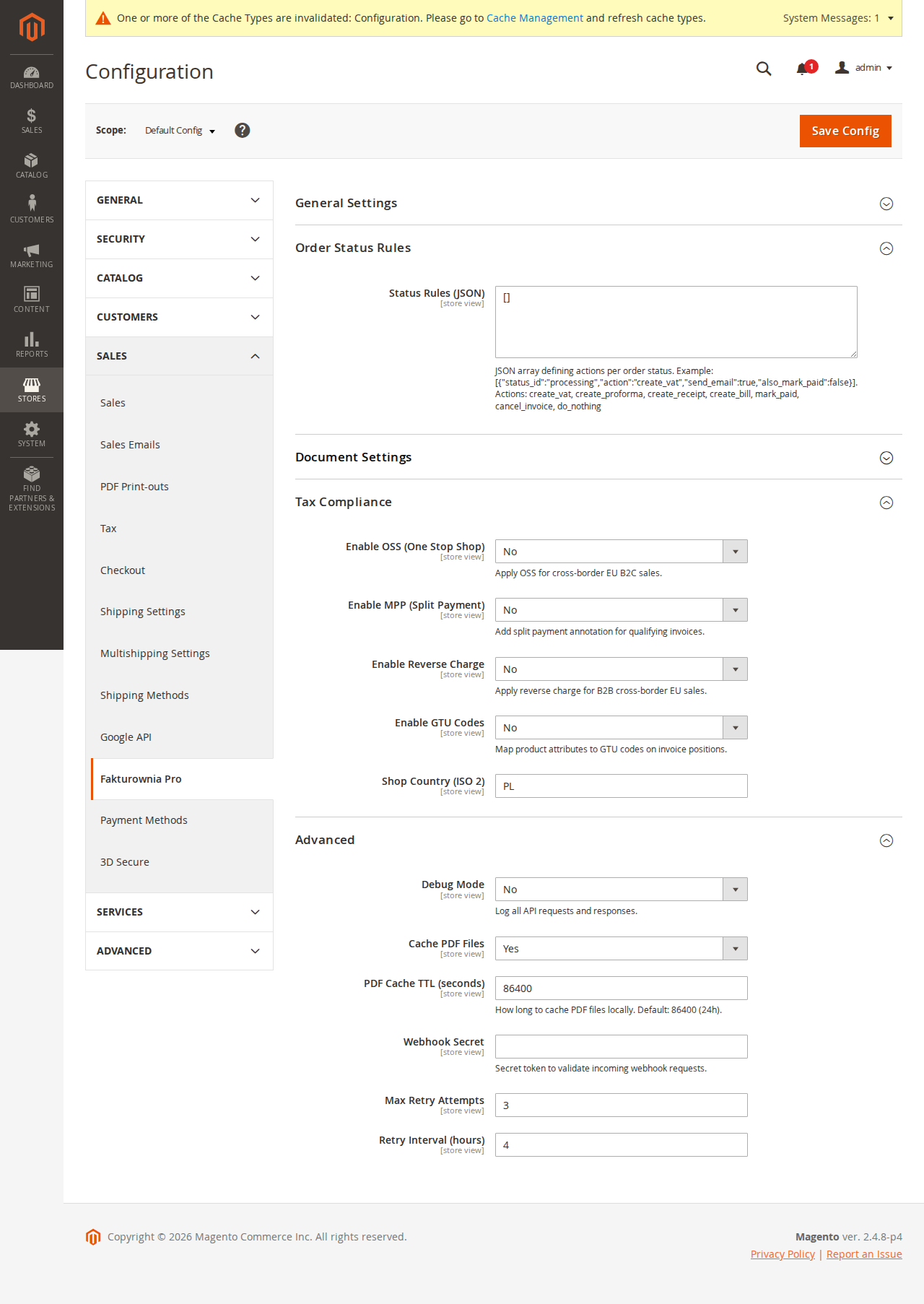 Compliance configuration