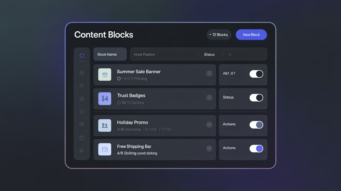 Front office view showing an HTMLBox Pro content block rendered on the storefront